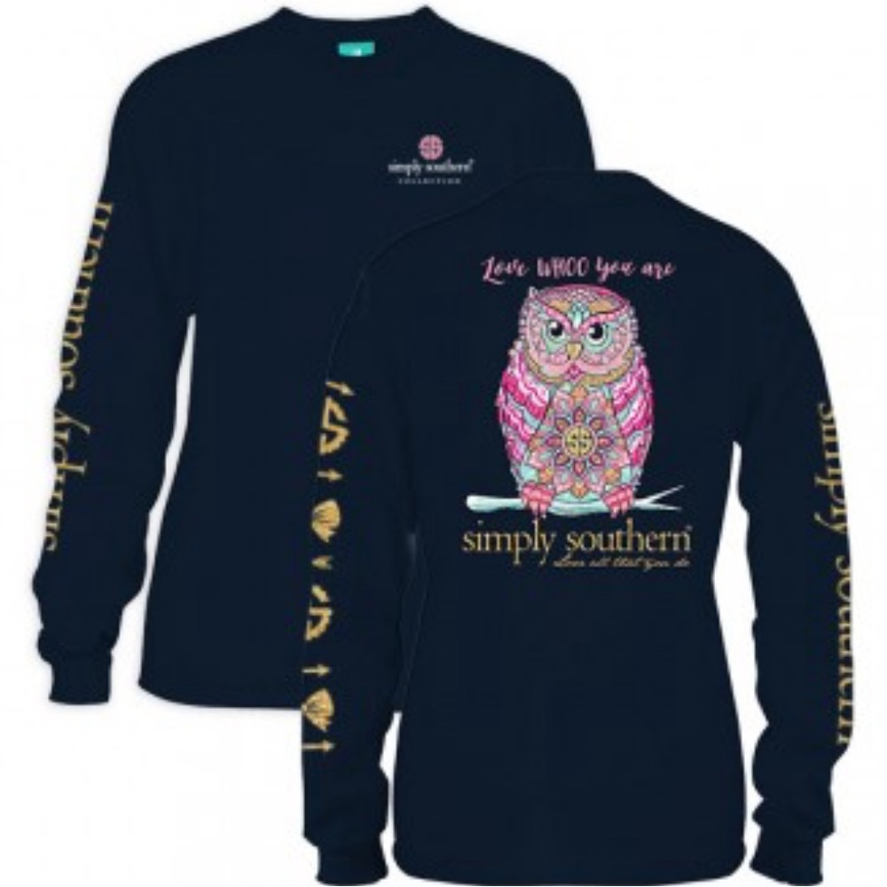 New without tags Love Whoo You Are Long Sleeve Tee by Simply Southern size small